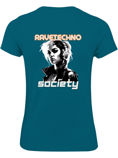 Ravetechno Society Girlie Shirt back print
